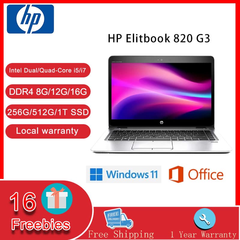 HP แล็ปท็อป Elitebook 820/840 G3 Intel Dual Core / Quad Core i5 / i7 DDR4 8G / 12G / 16G RAM 256G / 512G / 1T… รูปที่ 1