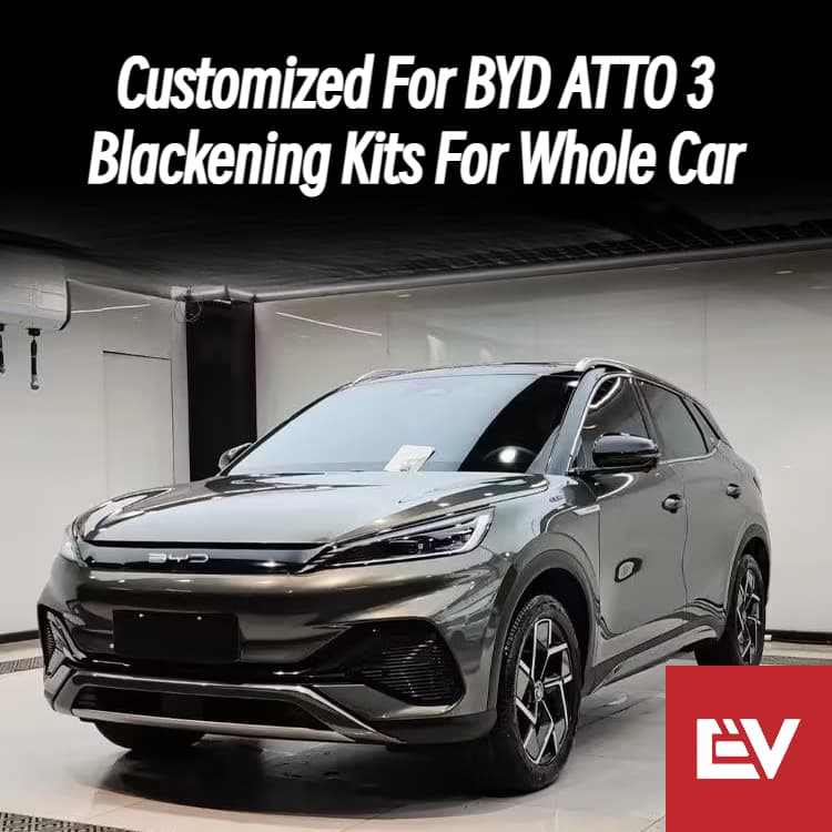 BYD [ATTO 3 EV/Ultra 2022-2026] Blackening Decorative Kit ลายคาร์บอนไฟเบอร์ & Pure Black Customized Perfectly… รูปที่ 1