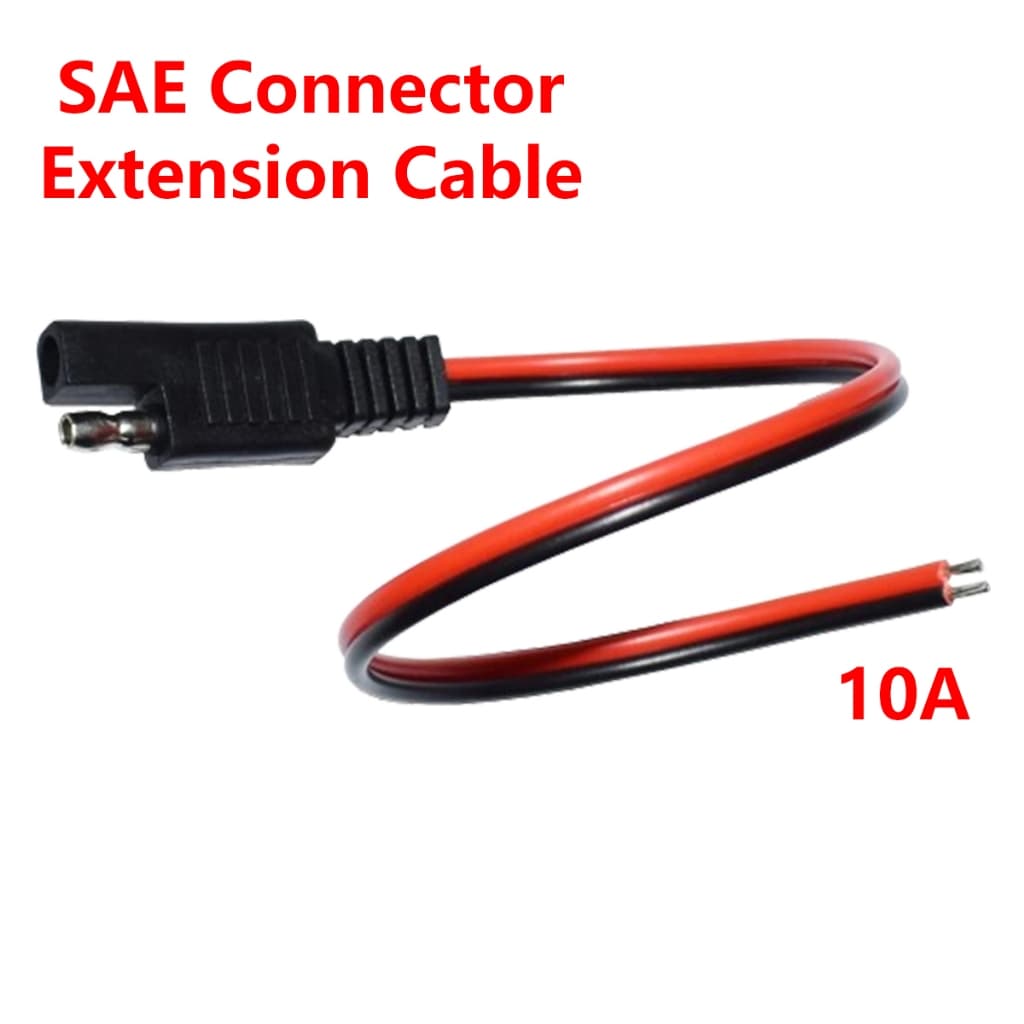 1 PC/2 ชิ้น 25 ซม.10A SAE Connector Power ยานยนต์สายต่อแบตเตอรี่พลังงานแสงอาทิตย์ปลั๊กสายไฟ 18AWG… รูปที่ 1