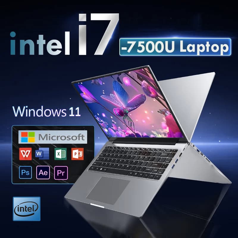 รับประกัน 3 ปี2025 Ultra Slim i7 คอมพิวเตอร์แล็ปท็อป PC 14.1 " intel Core i7-7500U แล็ปท็อป 12GB RAM 1TB 2TB… รูปที่ 1