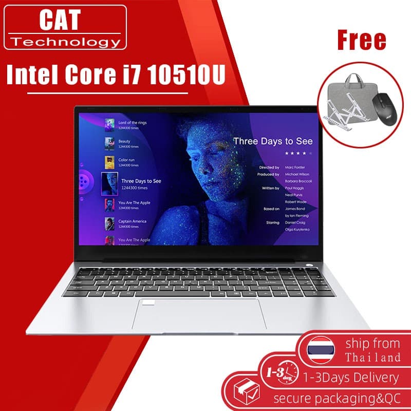 Intel Core i7 10510U แล็ปท็อปหน้าจอ 15.6 นิ้ว WEBCAM แล็ปท็อปในตัว Windows11 รูปที่ 1