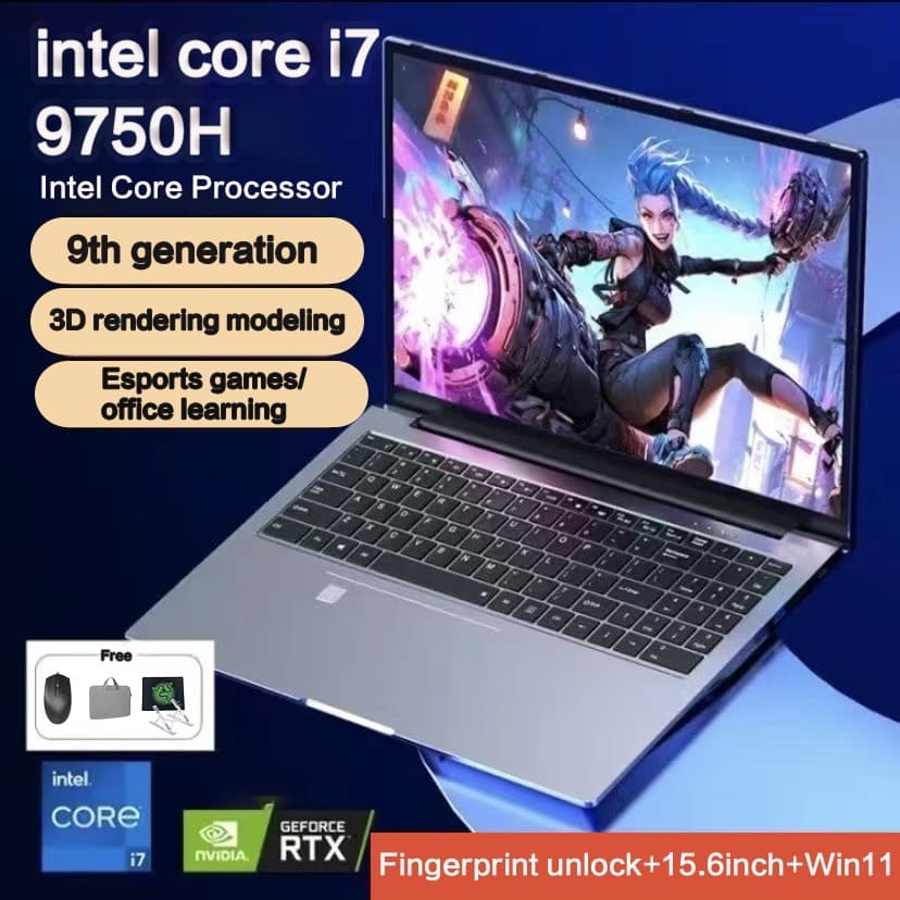 Intel Core i7 9750H เกมล่าสุดคอมพิวเตอร์โน๊ตบุ๊ค RAM16GB SSD 1TB คอมพิวเตอร์โน๊ตบุ๊คสํานักงาน/เกม/ออกแบบ/เรียน… รูปที่ 1
