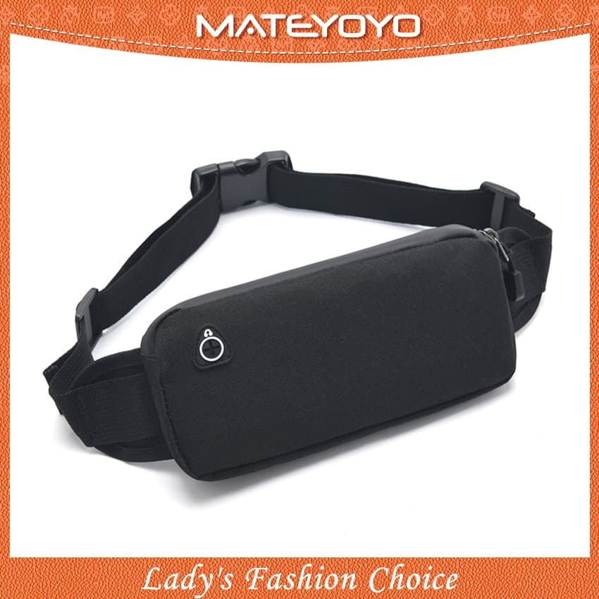 MATEYOYO Unisex กีฬาแฟชั่นเอวโทรศัพท์กระเป๋ากันน้ํา Oxford Running Bum กระเป๋าแบบพกพา Gym Cross-body กระเป๋า รูปที่ 1