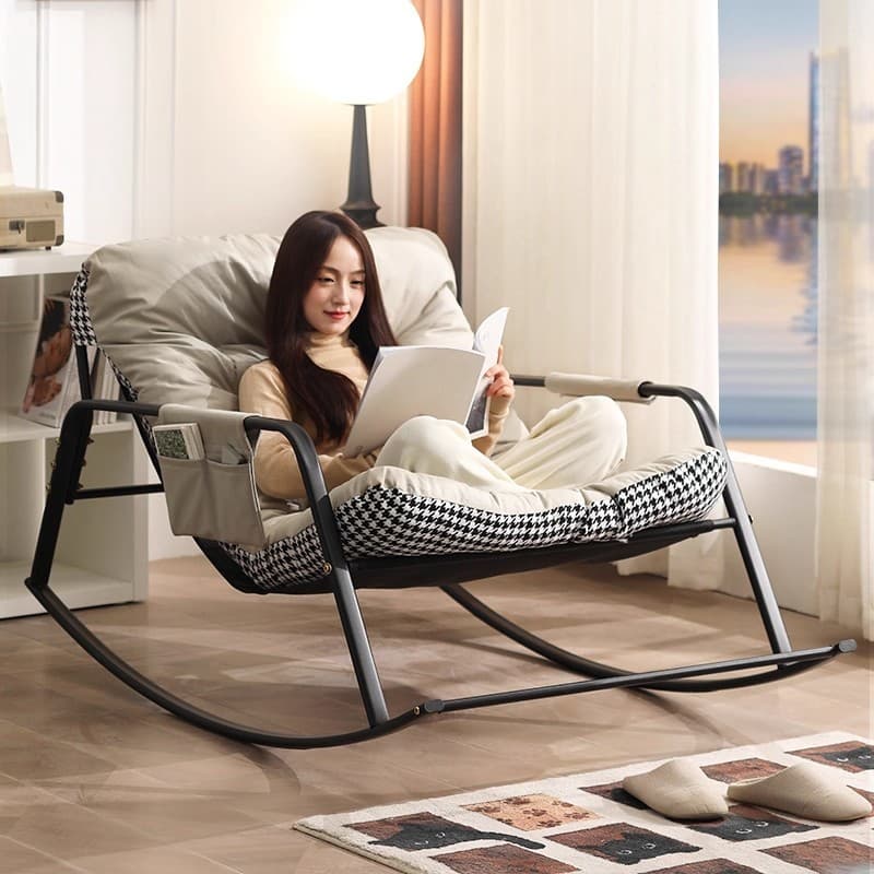 WA เก้าอี้โยก Rocking Chair เก้าอี้เอน ใช้นั่งหรือ นอนก็ได้ ฟรีเบาะนวม ถอดออกได้…