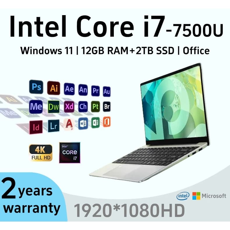 2026 แล็ปท็อปสํานักงานใหม่ 14.4 นิ้ว Intel Core i7 แล็ปท็อป 12GB RAM SSD 512GB Windows 11… รูปที่ 1