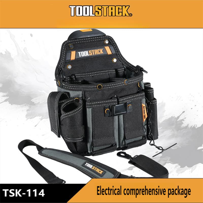 TOOLSTACK TSK-114 ช่างไฟฟ้ากระเป๋าเครื่องมือทํางานมัลติฟังก์ชั่ Toolkit แบบพกพาเครื่องมือกันน้ํา รูปที่ 1