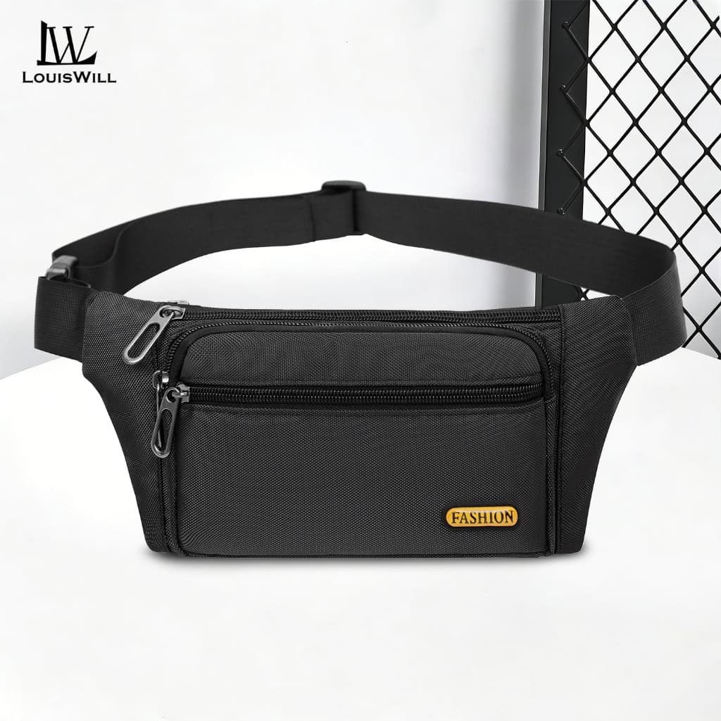 LouisWill ผู้ชายผู้หญิงกีฬาเอวกระเป๋า Crossbody กระเป๋า Multi-Functional Fitness… รูปที่ 1