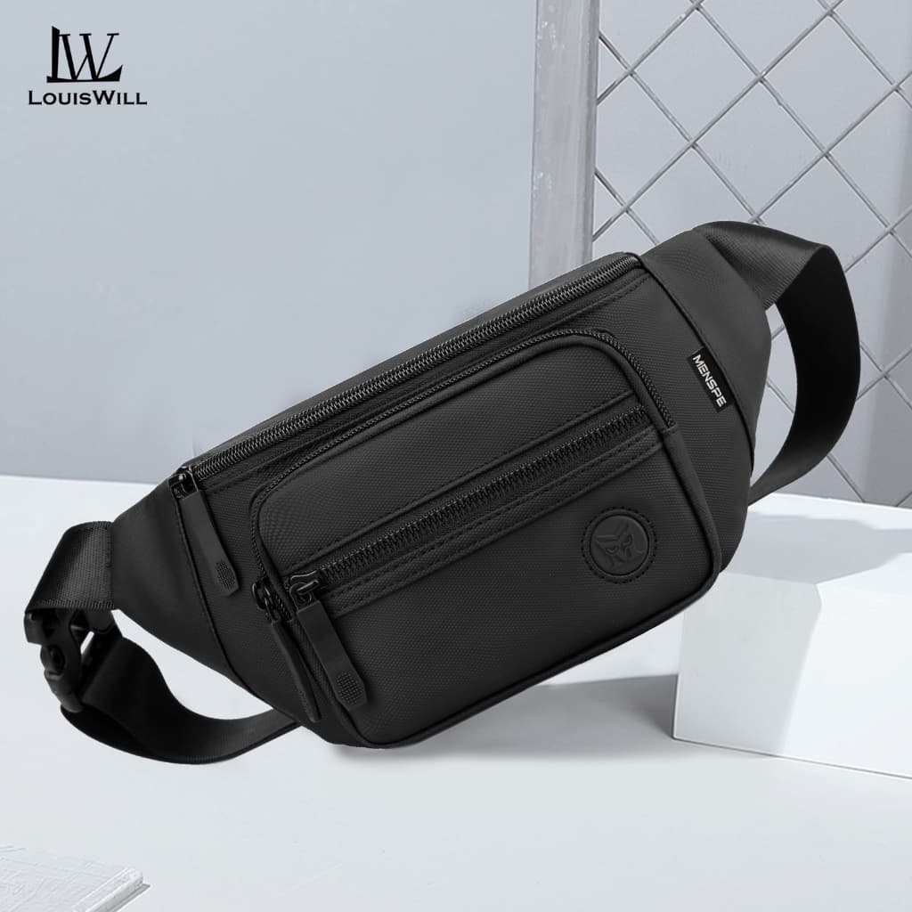 Louiswill Mens กระเป๋าคาดหน้าอกเอวกระเป๋า Crossbody กระเป๋า Messenger กระเป๋าแฟชั่นกีฬากระเป๋ากระเป๋านักเรียนก… รูปที่ 1