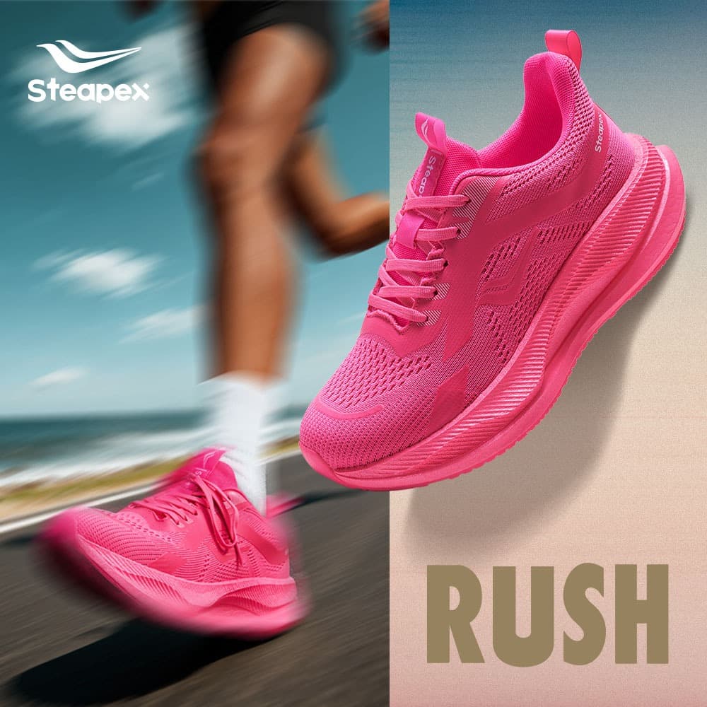 Steapex RUSH รองเท้าวิ่งสำหรับผู้ชายและผู้หญิง มาพร้อมพื้นโฟมไนโตรเจนแบบป๊อปคอร์น น้ำหนักเบา คืนแรงดี…
