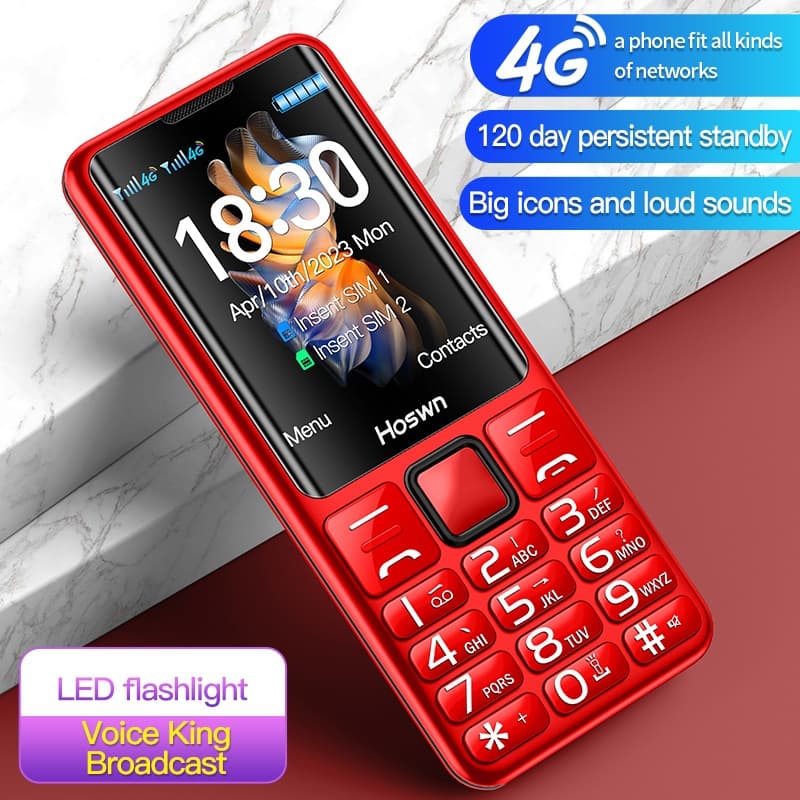 Mini i79 (H6) ผู้สูงอายุ 4G โทรศัพท์มือถือ 2.4 นิ้ว TFT 32MB RAM 1500mAh ลําโพงดัง รูปที่ 1