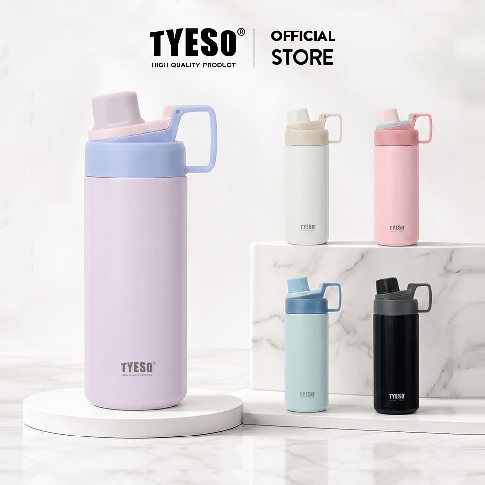 TYESO 2026 ใหม่ ฉนวนสูญญากาศ 304 ขวดเก็บความเย็นและร้อน 01-01008/01-01009/01-01010