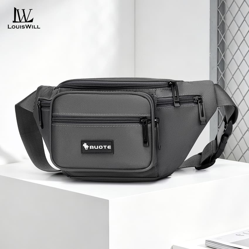 LouisWill แฟชั่นกระเป๋าคาดหน้าอก Oxford ผ้า Cross-Body กระเป๋าผู้ชายกันน้ํากีฬากระเป๋าขนาดใหญ่ความจุกระเป๋า… รูปที่ 1