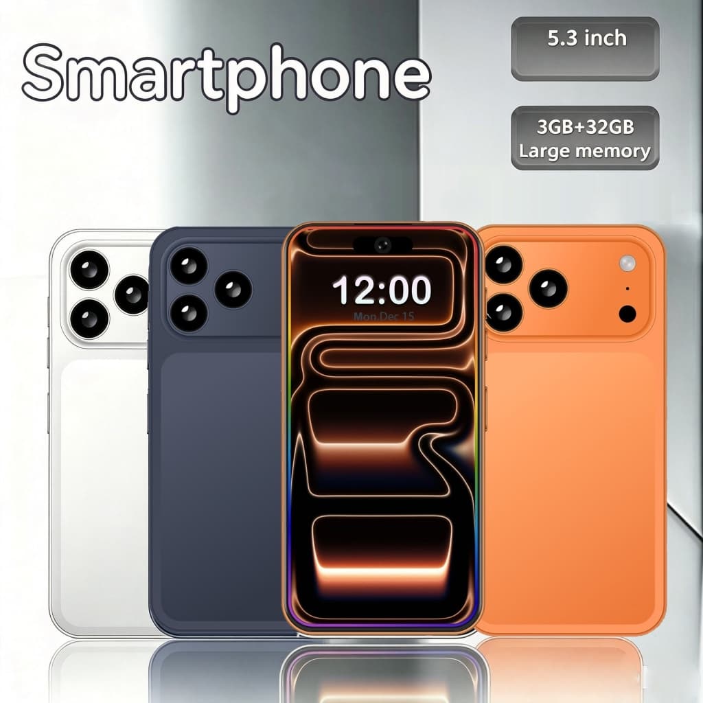 แบบพกพา 4G โทรศัพท์มือถือ 5.3 นิ้ว Android 10.0 3GB + 32GB Dual SIM Dual กล้องสมาร์ทโฟนหน้าจอสัมผัสหลากสี รูปที่ 1