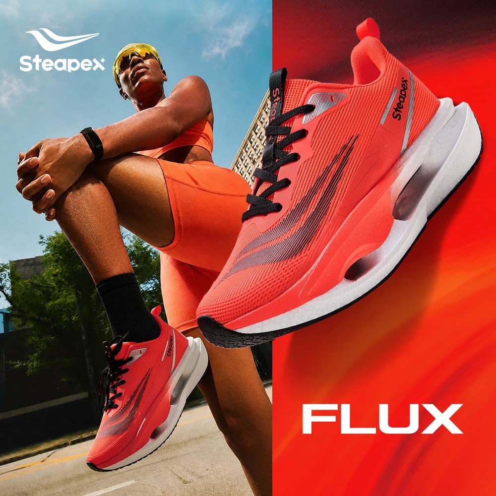 Steapex FLUX รองเท้าวิ่งผู้ชาย น้ำหนักเบา ผ้าตาข่ายระบายอากาศ Flux Foam Cushioning รองเท้ากีฬา…