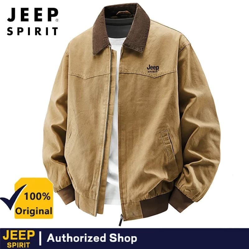 JEEP SPIRIT เสื้อแจ็คเก็ตเดินป่ากลางแจ้ง ทรงหลวมอเนกประสงค์สําหรับผู้ชาย สำหรับงานธุรกิจ รูปที่ 1
