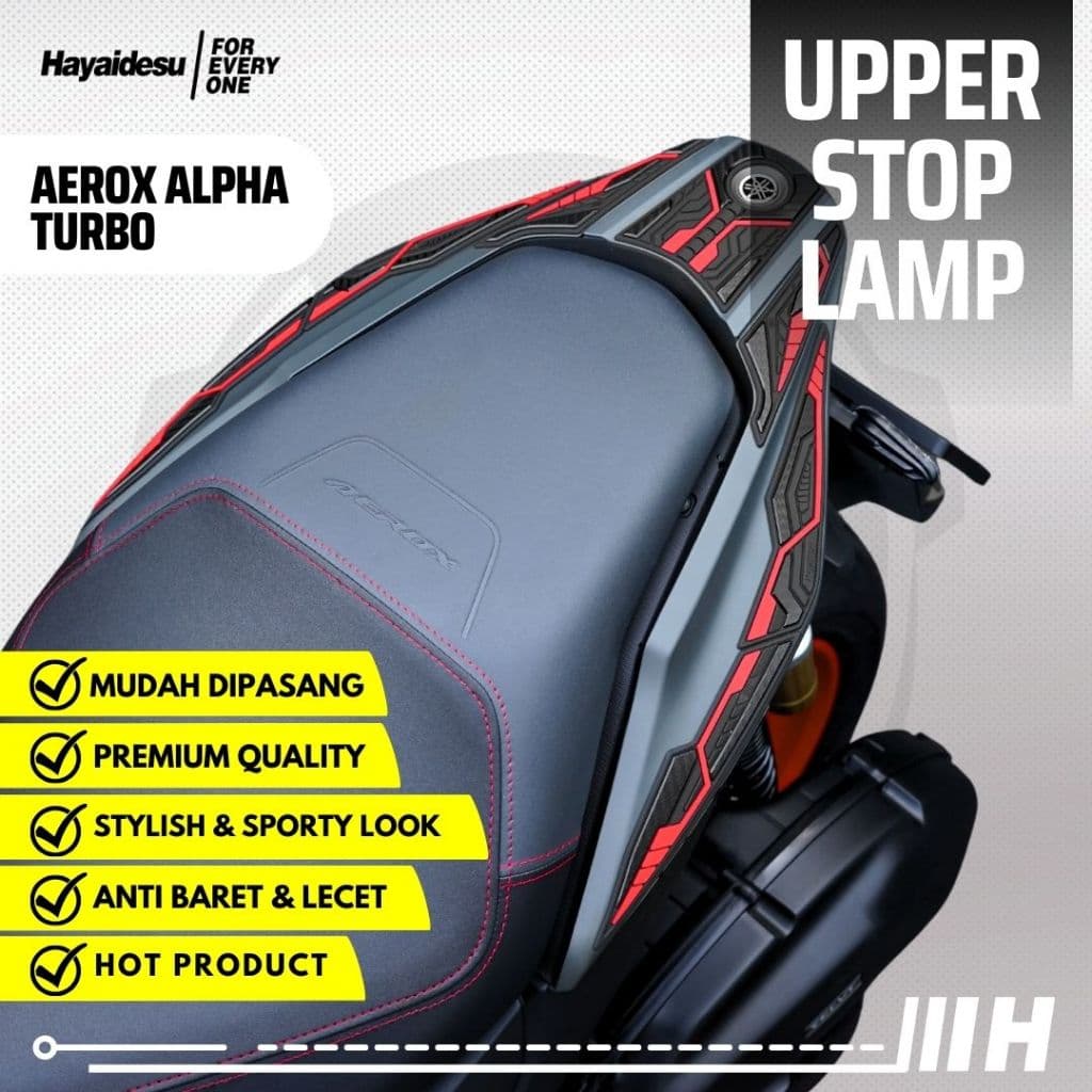 Yamaha AEROX ALPHA (มาตรฐาน/Cyber City/Turbo) อุปกรณ์ป้องกันตัวรถจักรยานยนต์ UPPER STOP LAMP & BEHEL ฝาครอบ…