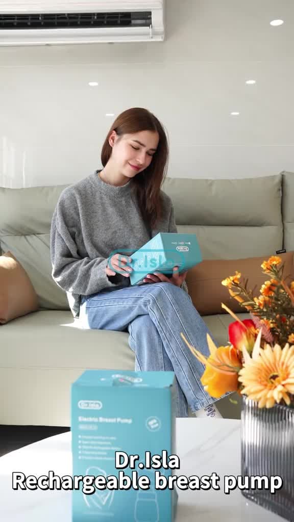 Dr.isla เครื่องปั๊มนมไฟฟ้า（แถมจุกนมหลอก） 24mm 3 โหมด ในการดูดได้ 9 ระดับ วัสดุ PPที่นำเข้า ไม่มี BPA ปลอดภัย…