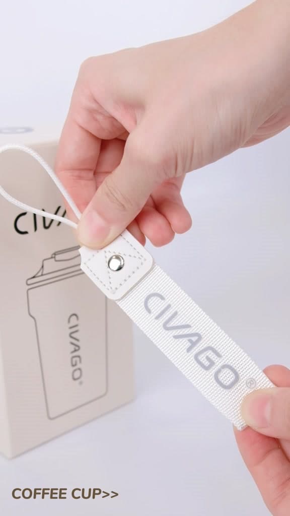 CIVAGO（13oz/390ml）กระบอกน้ำสแตนเลสพร้อมฝาปิด เคลือบเซรามิก แก้วสุญญากาศ รักษาความร้อนและเย็น