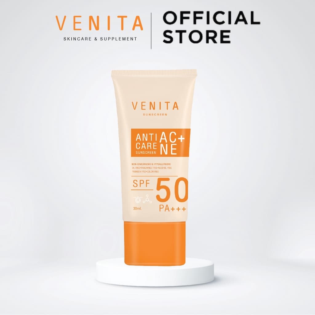 ครีมกันแดดเวนิต้า Venita Anti-Acne Care Sunscreen SPF50/PA+++ เนื้อครีมเจล บางเบา