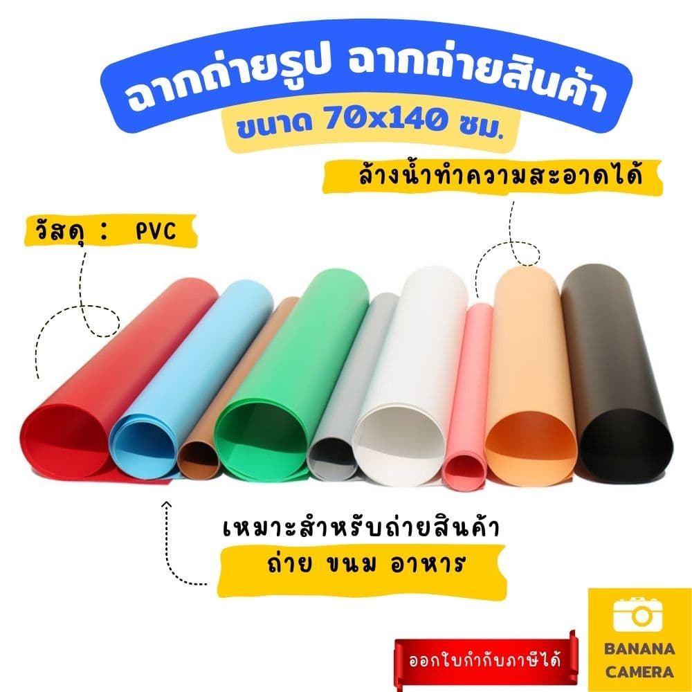 Banana Camera PVC Background ฉาก ถ่ายรูป PVC ถ่ายภาพ ขนาด 70*140cm ไว้สำหรับถ่ายภาพ สต๊อค สตูดิโอ รูปที่ 1
