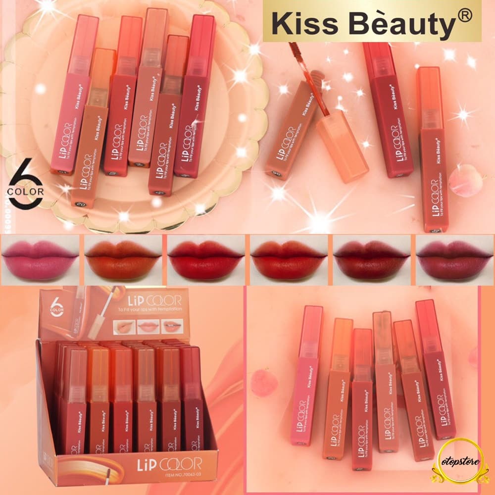 ลิปจุ่ม Kiss Beauty To Fill You ลิปเนื้อลิควิดกันน้ำสุด ลิปแมทโทนแดงก่ำ ลิปแมทจุ่ม ลิปกันน้ำ กลิ่นหอมมาก💦 รูปที่ 1