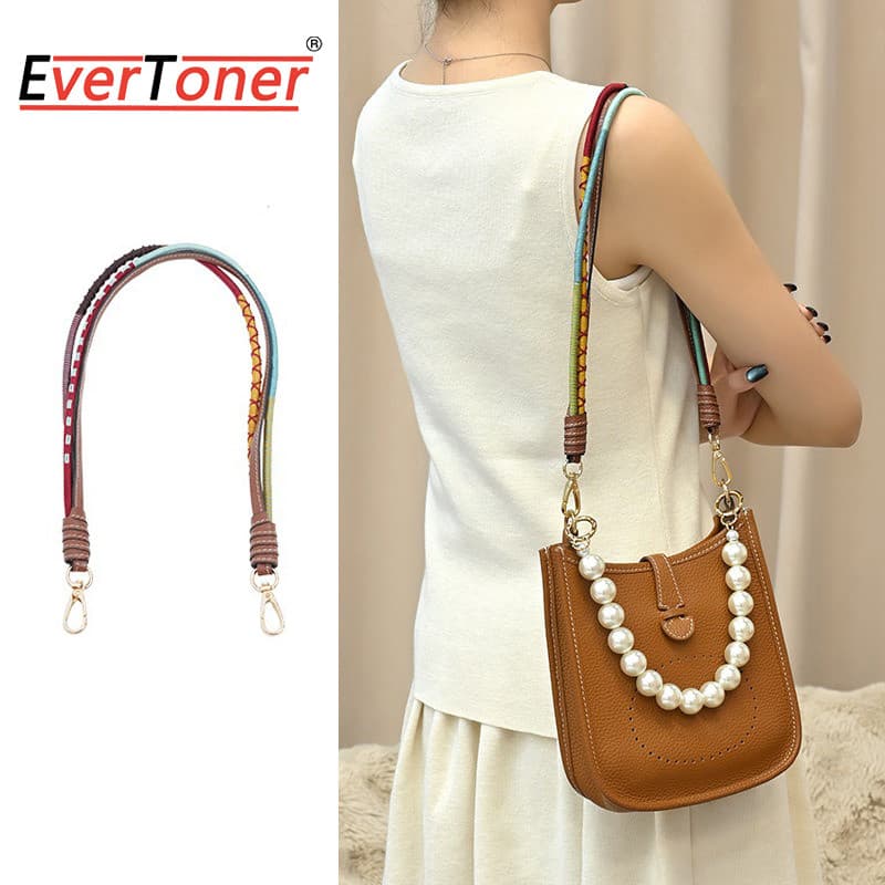 EverToner กระเป๋าสําหรับ H E-elyne กระเป๋าทอสายคล้องไหล่กระเป๋าเข็มขัดหนึ่งไหล่ใต้วงแขนกระเป๋าเข็มขัด Pearl… รูปที่ 1