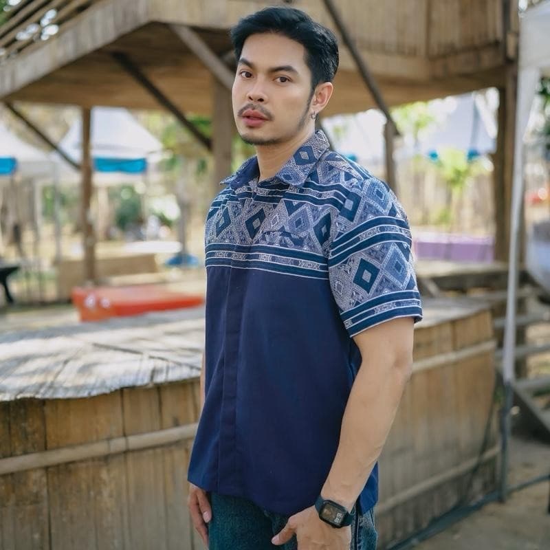 เสื้อผ้าแฟชั่น ผ้าฝ้ายฟอกนุ่มผ้าทอลายกรมน้ำไหล no.41กรมน้ำไหลสั้น รูปที่ 1