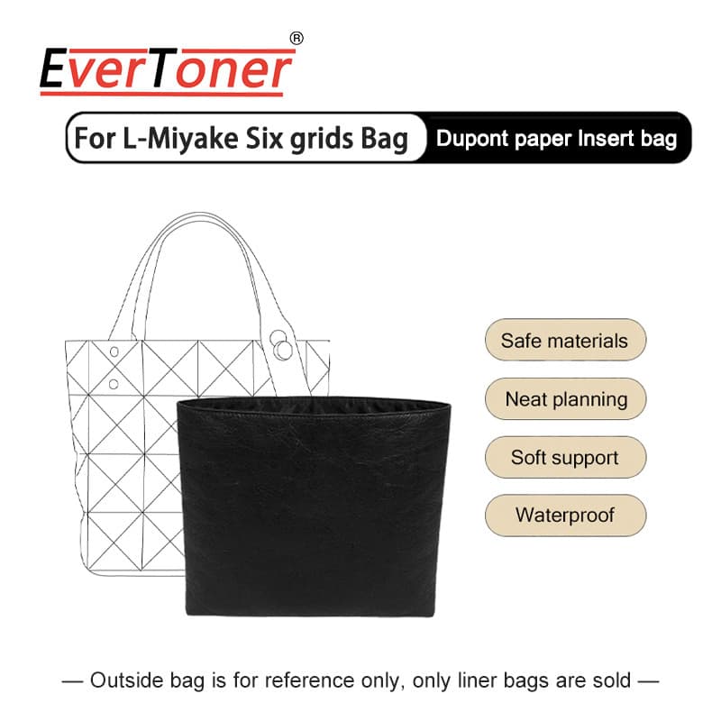 EverToner Dupont กระดาษใส่กระเป๋าเหมาะกับ L-Miyake หกกริดกระเป๋าแต่งหน้ากระเป๋ารองรับแบบพกพาใส่กระเป๋า… รูปที่ 1
