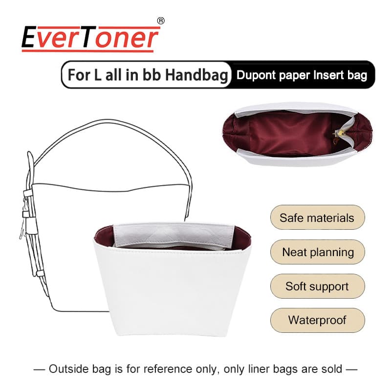EverToner กระดาษไมโครไฟเบอร์ใส่กระเป๋าเหมาะสําหรับ L All in Bb กระเป๋าแต่งหน้ากระเป๋ารองรับแบบพกพาใส่กระเป๋า… รูปที่ 1