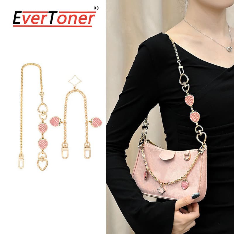 EverToner กระเป๋าสําหรับ L Pochette อุปกรณ์เสริมกระเป๋าไหล่โซ่ตกแต่งกระเป๋าเข็มขัด Underarm Crossbody… รูปที่ 1