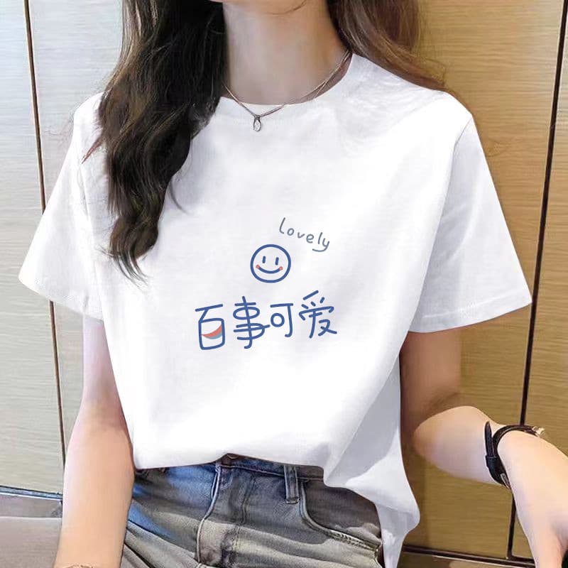 紫色上衣女 ทีเสื้อ ผู้หญิง ใหม่ ฤดูร้อน พลัสไซส์ ท็อปส์ สําหรับผู้หญิง เสื้อผ้า แฟชั่น เสื้อผู้หญิง เสื้อยืด… รูปที่ 1