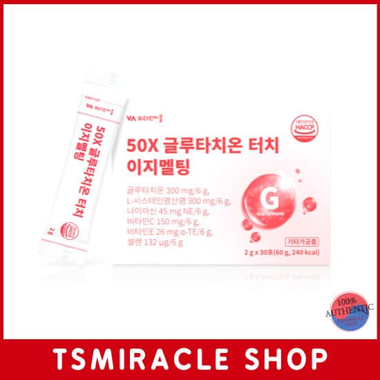 วิตามินหมู่บ้าน 50X ความบริสุทธิ์สูง Glutathione Touch Easy Melting 30 แท่ง 300 มก.… รูปที่ 1