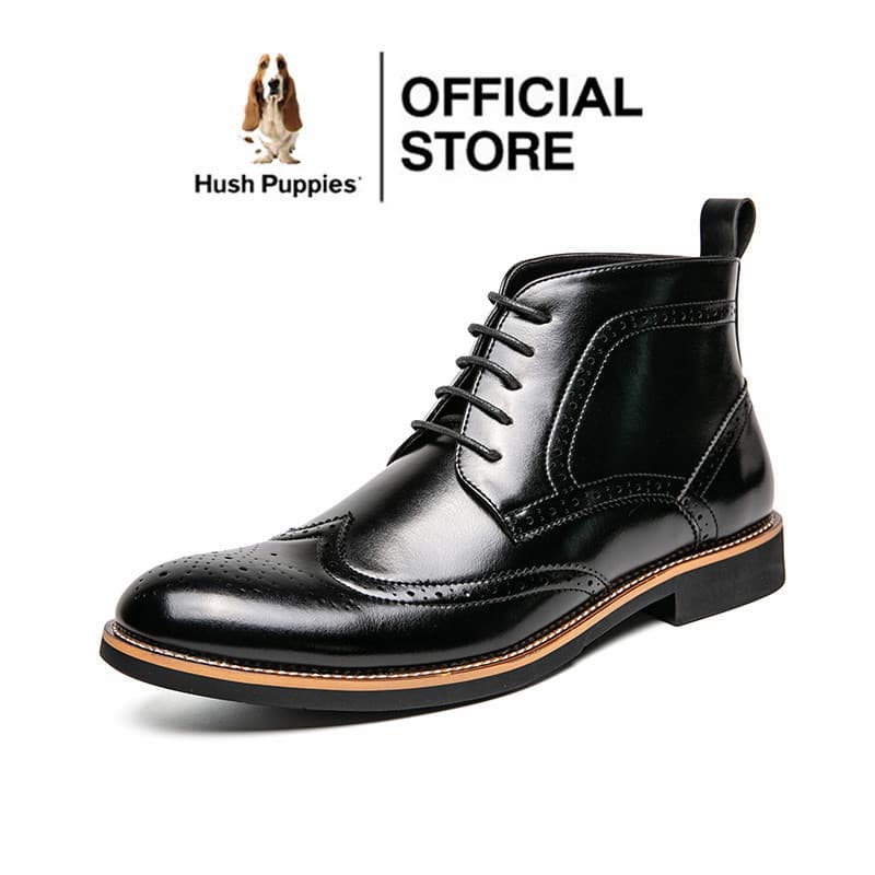 Hush ลูกสุนัขรองเท้าบุรุษ Hush Puppies รองเท้าผู้ชายรองเท้าข้อเท้ารองเท้าตัดสูงรองเท้าหนังรองเท้าสําหรับชาย… รูปที่ 1