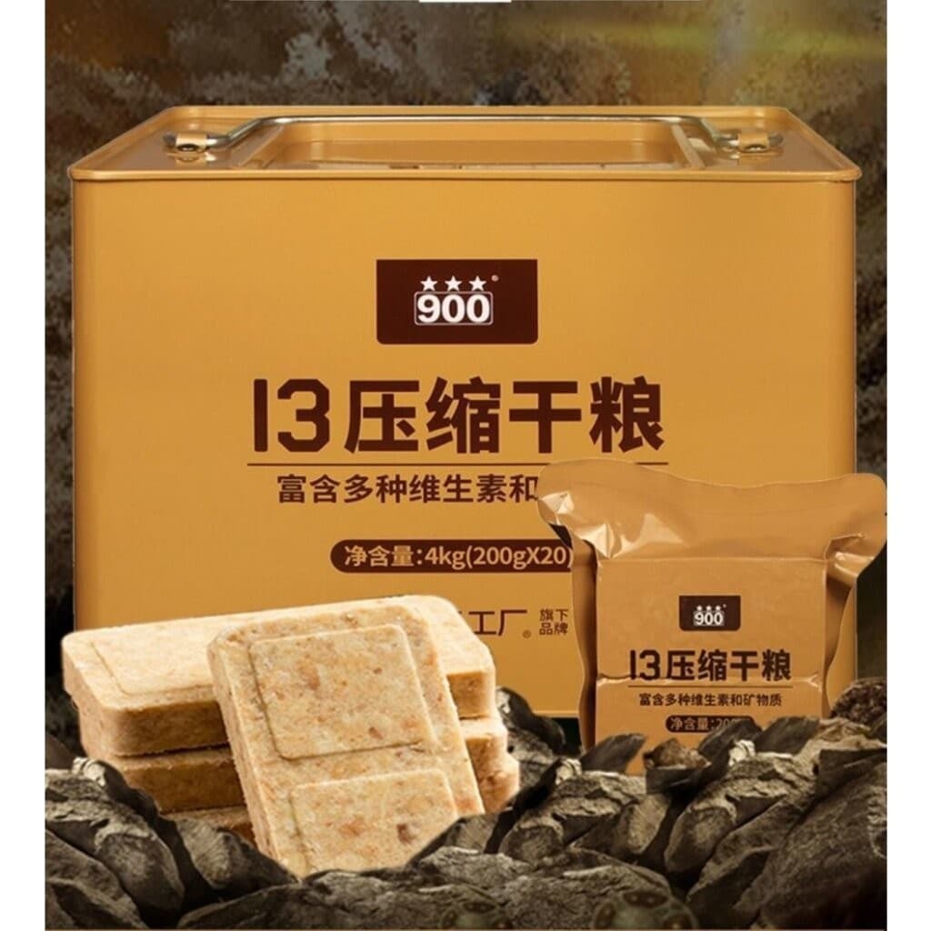 รหัส13 MRE จีน อาหารทหาร อาหารฉุกเฉินอัดแท่ง กองทัพจีน ให้พลังงานสูง Energy bar (1ซอง200กรัม 915kcal) รูปที่ 1