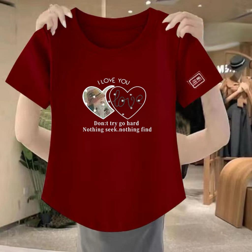 不 女 版 เสื้อยืด ผู้หญิง ด้านบน แขนสั้น ผู้หญิง เสื้อผ้าแฟชั่น บวก ขนาด ผู้หญิง เสื้อยืด