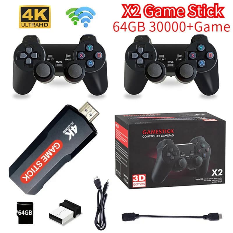 X2 เกมติดในตัว 64 GB 30000 + เกม HD 4K คอนโซลสนับสนุน 40 คอนโซล N64 GBA Retro เกมอิเล็กทรอนิกส์ Rod HALH รูปที่ 1