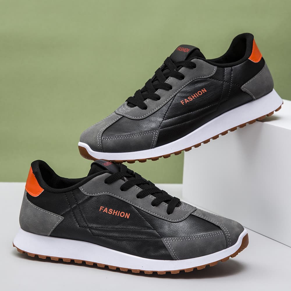 รองเท้า shoe2024 Breathable กีฬารองเท้าสบายๆ All-Match Forrest Gump รองเท้าผู้ชายรองเท้าหนังรองเท้าพ่อรองเท้าน… รูปที่ 1
