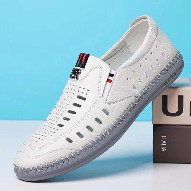 รองเท้า รองเท้าผู้ชาย ฤดูร้อนรองเท้าหนังธุรกิจรองเท้าสบายๆ Low-Top สบายหนังรองเท้า Soft-Soled… รูปที่ 1