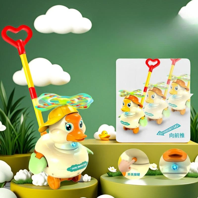 ของเล่นห่านผลักขนาดใหญ่สำหรับเด็กทารก สำหรับเด็กชายและเด็กหญิง รถเข็นเด็กที่เดินและคลาน ของเล่นผลักสำหรับเด็ก รูปที่ 1