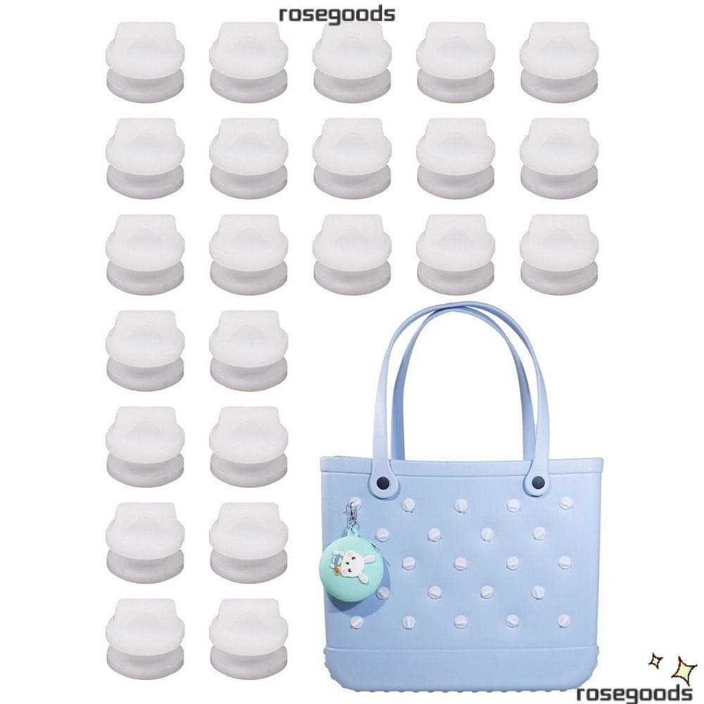 ดอกกุหลาบ 1/5PCS พู่แขวนสําหรับ Bogg กระเป๋า,จับสายรัดอุปกรณ์เสริม DIY สกรูหมวกสําหรับ Bogg กระเป๋า,… รูปที่ 1