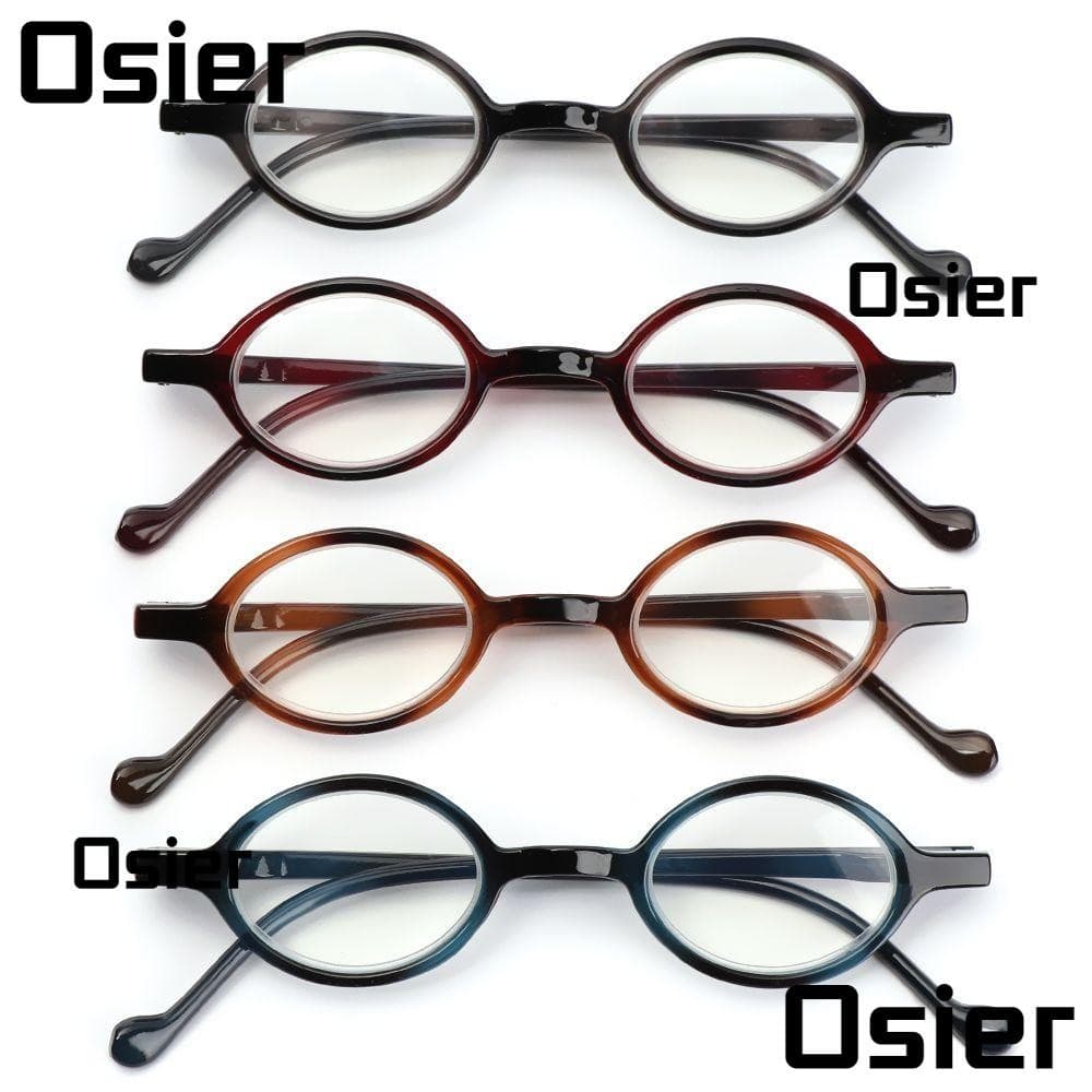 OSIER แว่นตารองสายตานาฬิกา กรอบกลมแบบคลาสสิค PC Retro พร้อมเลนส์กระจกแบน (+1.0 ถึง +4.0) รูปที่ 1