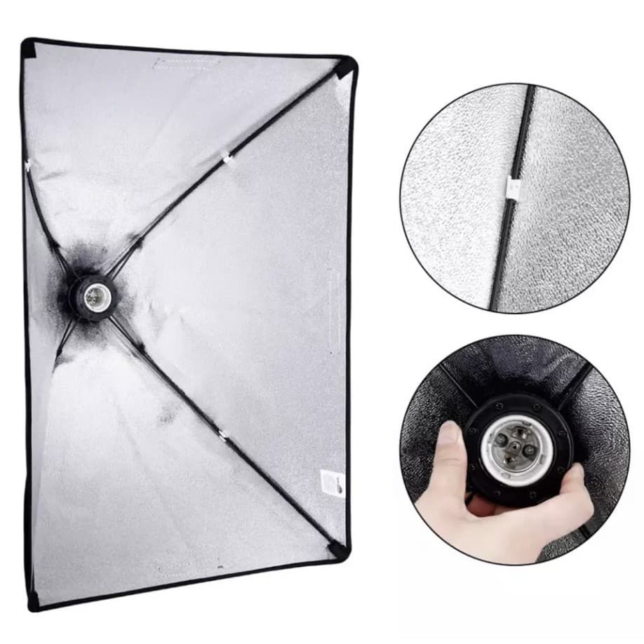 ถ่ายภาพ Softbox ชุด 50x70 ซม.ระบบกล่องนุ่มสำหรับสตูดิโอถ่ายภาพอุปกรณ์ (พร้อมขาตั้ง) รูปที่ 1
