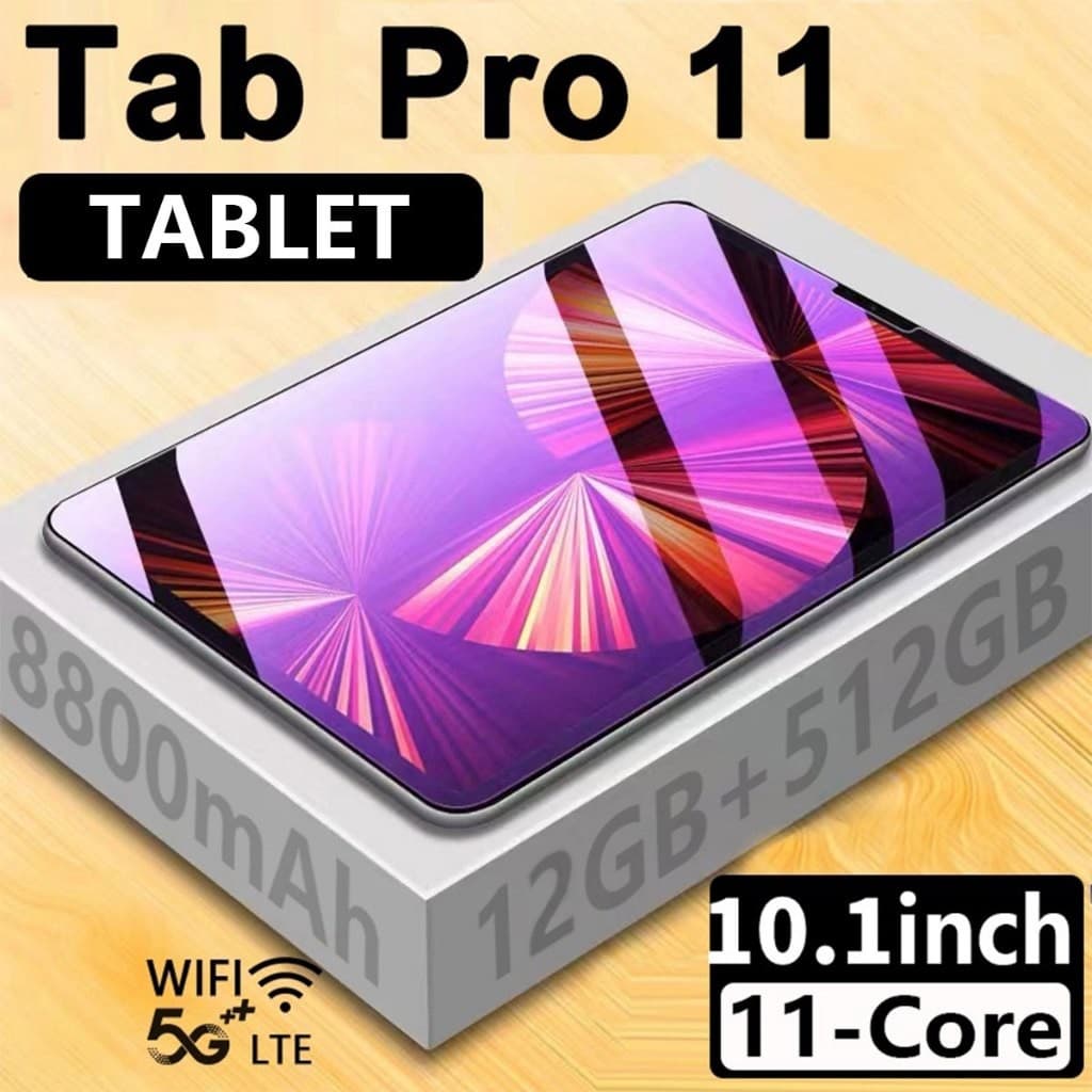 2025 ใหม่ Tablet 11.6 นิ้วแท็บเล็ต 16GB + 512GB Full HDแท็บเล็ตราคาถูกพร้อมสายAndroid 12.0 4G/5Gแท็บเล็ต รูปที่ 1