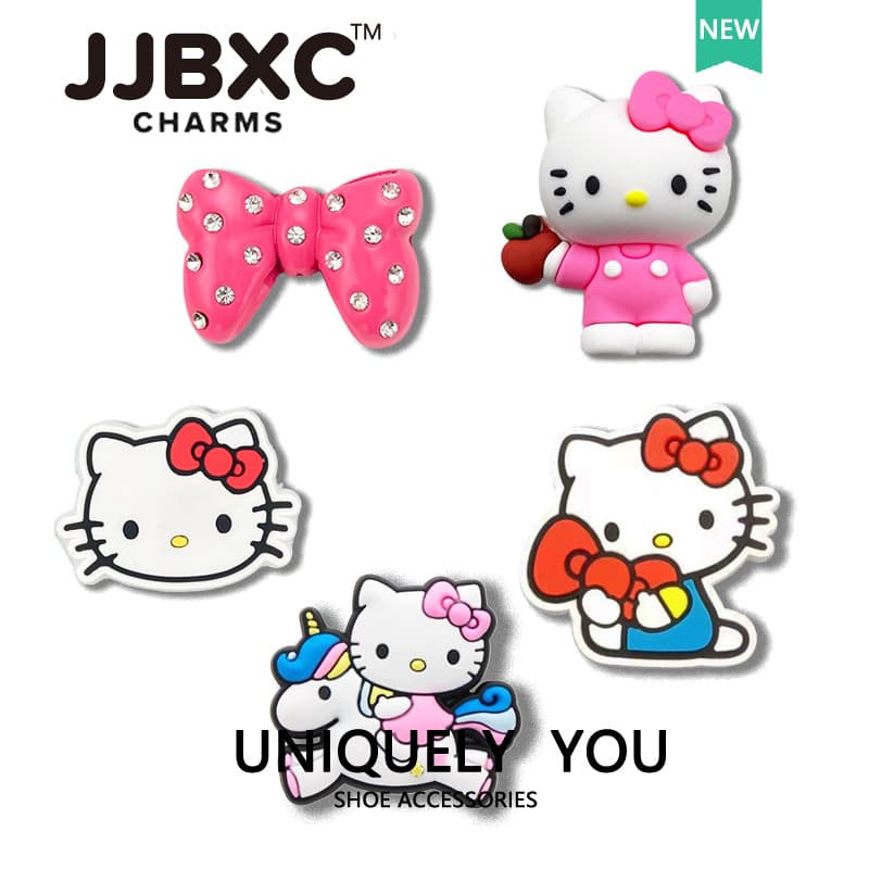 JJBXC CHARM รองเท้าหัวเข็มขัดอุปกรณ์เสริมรองเท้า 3D สามมิติ KT Cat DIY รองเท้าหัวเข็มขัดเครื่องประดับรองเท้าดอ… รูปที่ 1