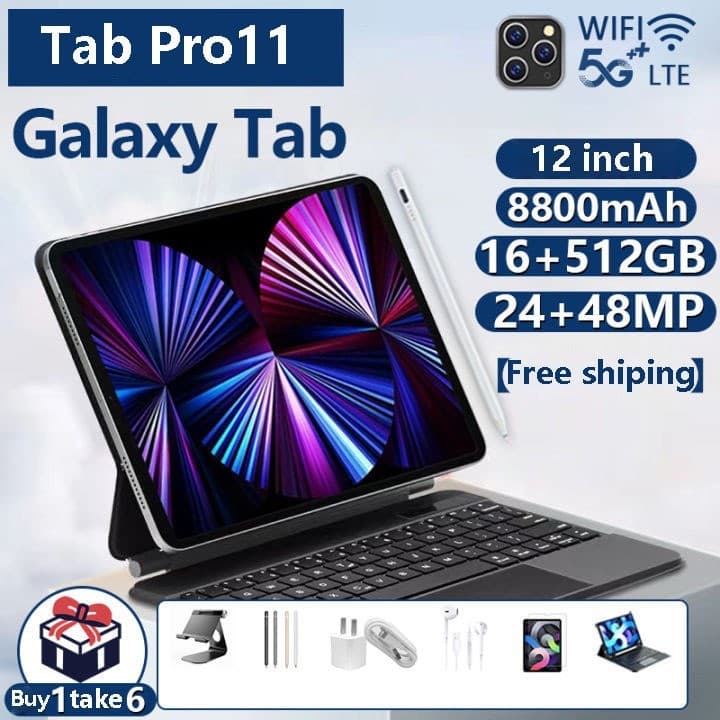 Tablet Pro11 Global Version 5G 12 นิ้ว 16GB+512GB Android12 8800Mah Dual… รูปที่ 1