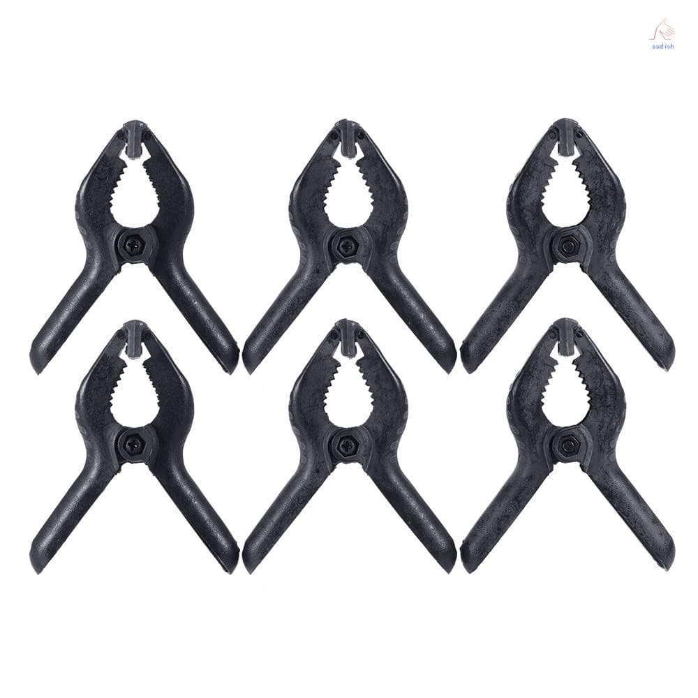 อันดอร์ 6ชิ้นพลาสติกแน่นคลิปหนีบอุปกรณ์ถ่ายภาพใช้ได้ทั่วไปสําหรับสตูดิโอถ่ายภาพกระดาษภาพพื้นหลังฉากหลังยืน รูปที่ 1