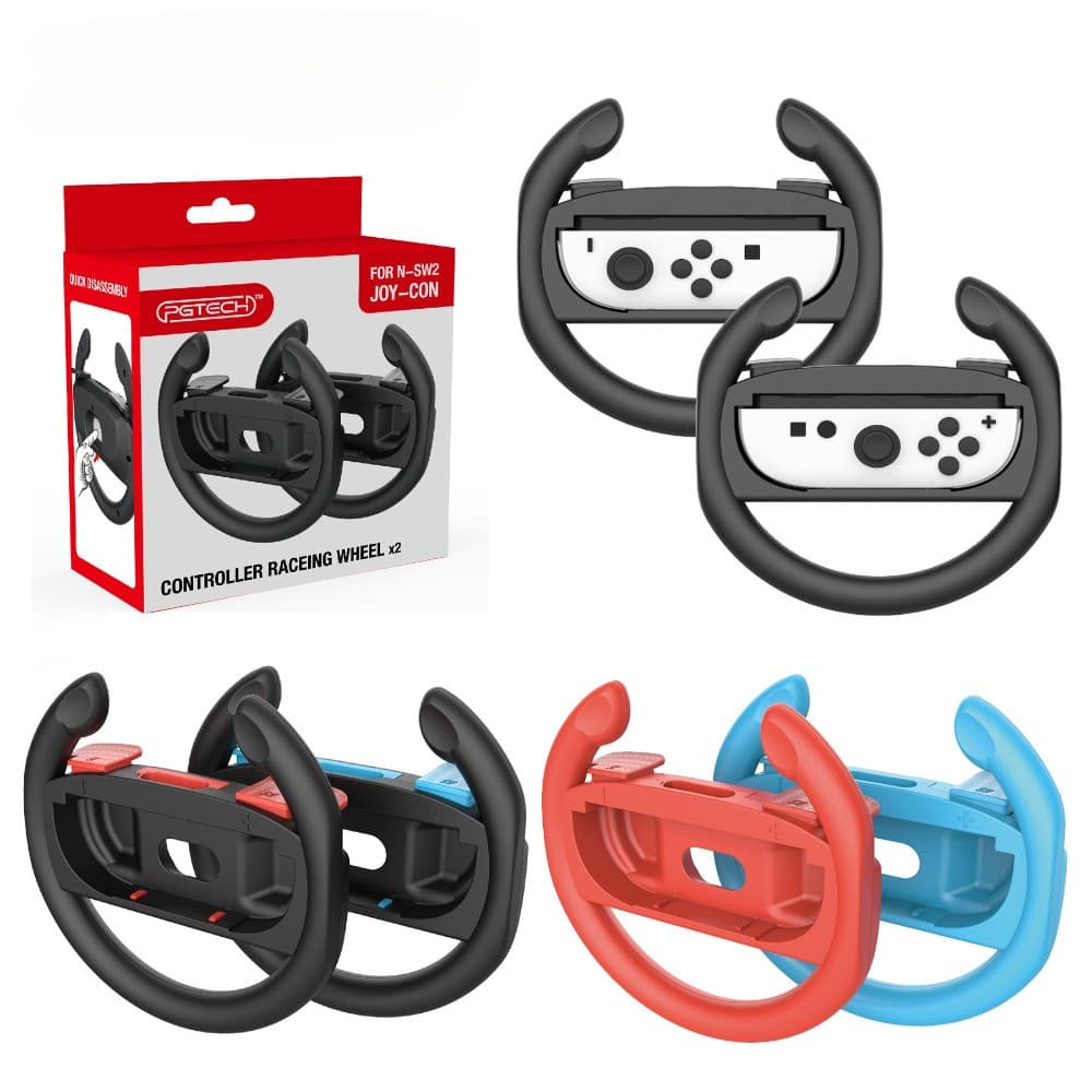 2 ชิ้น Racing พวงมาลัยสําหรับ Nintendo Switch 2 Handle Grips Controller เกม Grip Handle… รูปที่ 1