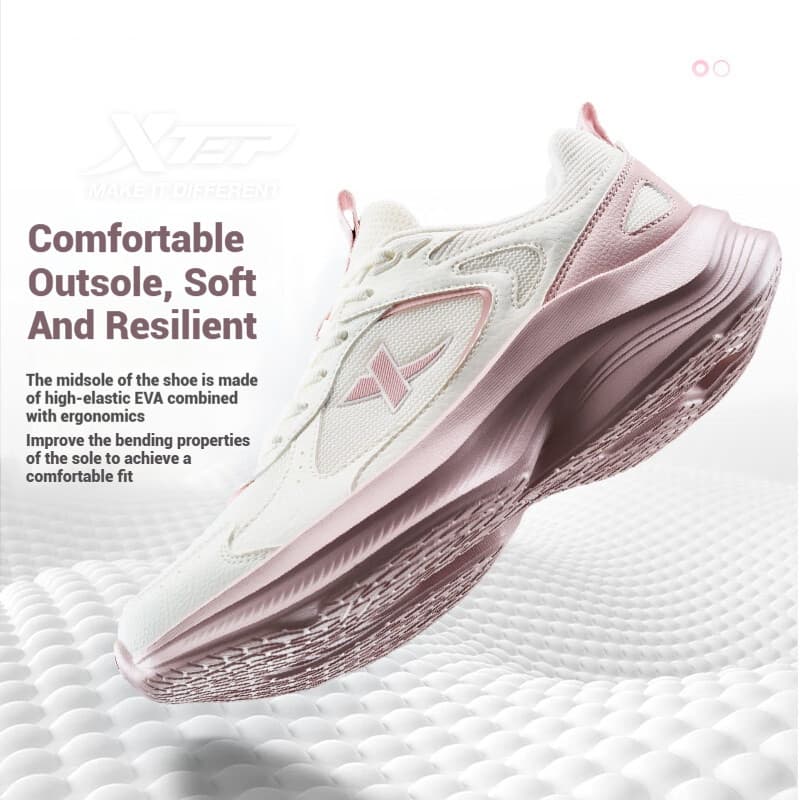 XTEP Running รองเท้าผู้หญิง 2026 ฤดูร้อนใหม่ ตาข่ายระบายอากาศ น้ำหนักเบาทามความต้องการ