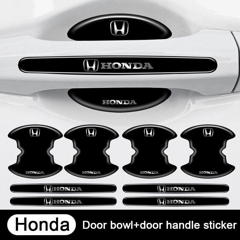 4/8 ชิ้นรถ Anti-collision Strip โลหะประตู Handle Protector เหมาะสําหรับ Honda Civic HRV BRV CRV Odyssey Fit… รูปที่ 1