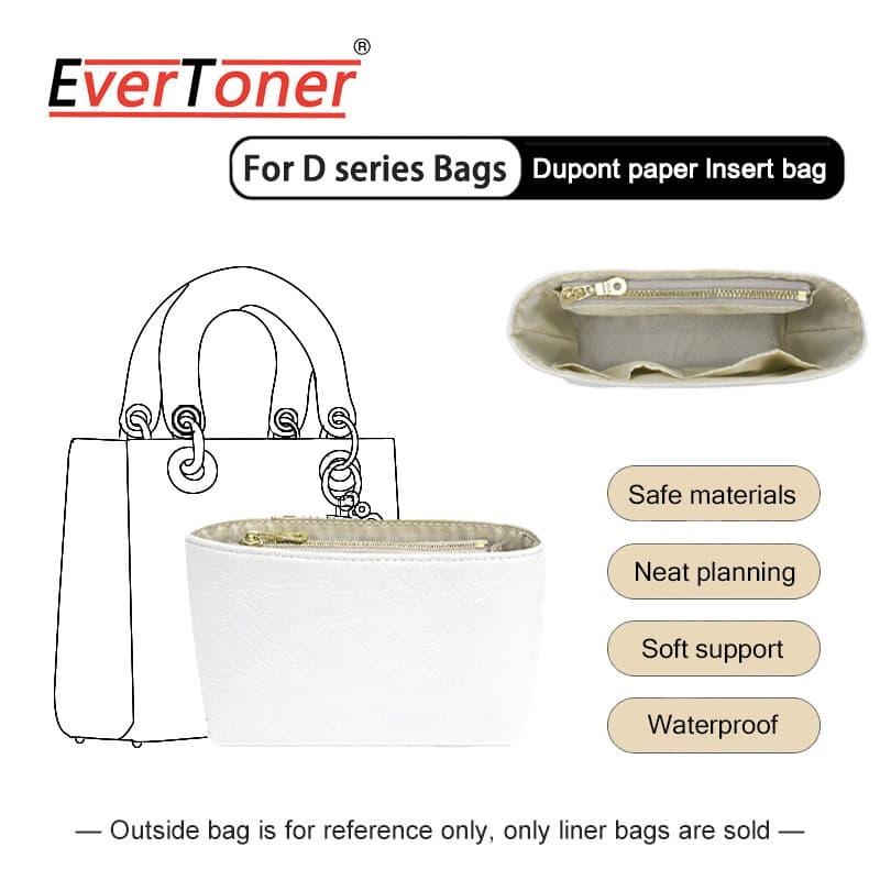 EverToner กระดาษไมโครไฟเบอร์ใส่กระเป๋าเหมาะสําหรับ D กระเป๋าแต่งหน้ากระเป๋ารองรับแบบพกพาใส่กระเป๋า Organizer รูปที่ 1